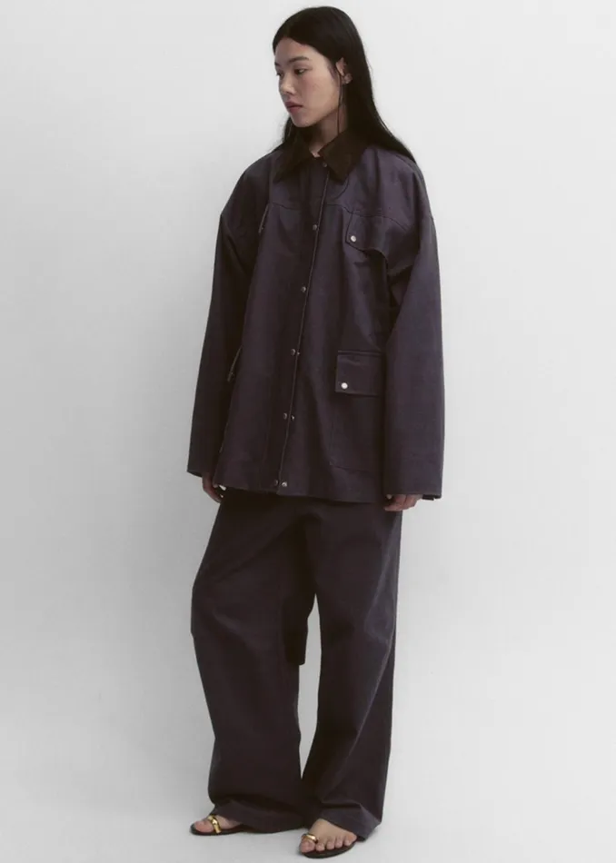 Women Stevan Denim Trousers 8211 Charcoal The Frankie Shop Bottoms