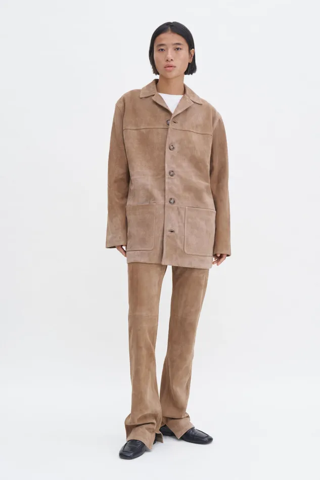 Women Suede Jacket Cognac Brown Filippa K Outerwear