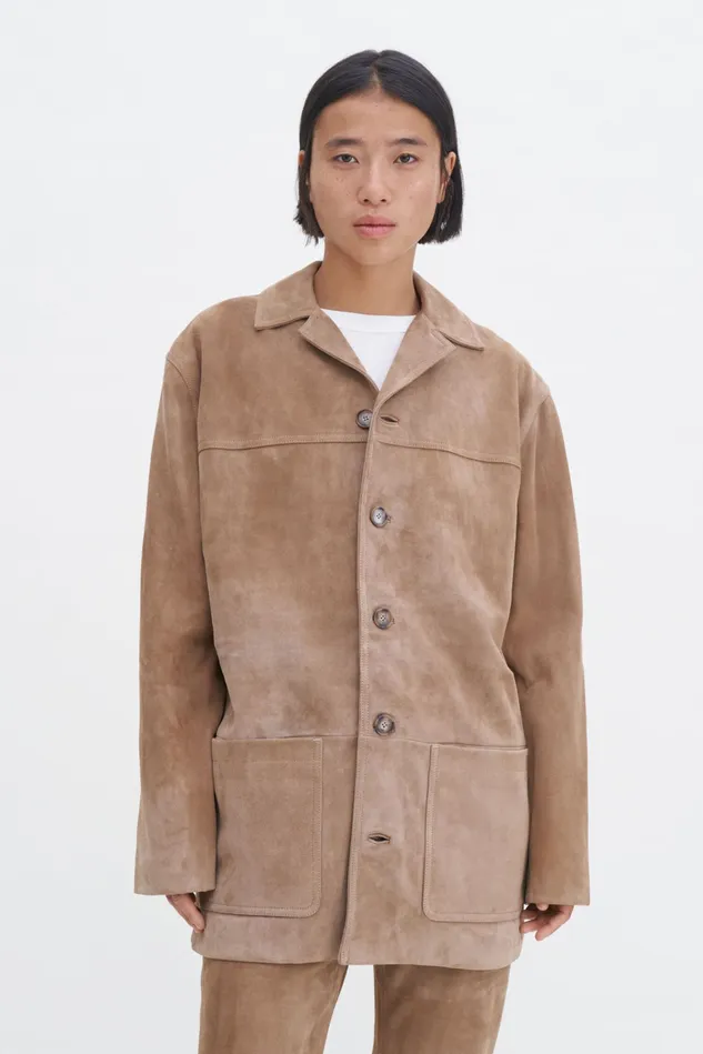 Women Suede Jacket Cognac Brown Filippa K Outerwear