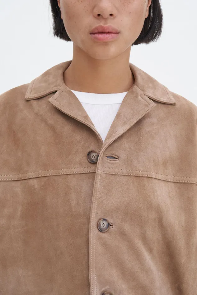 Women Suede Jacket Cognac Brown Filippa K Outerwear