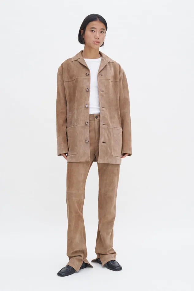 Women Suede Jacket Cognac Brown Filippa K Outerwear