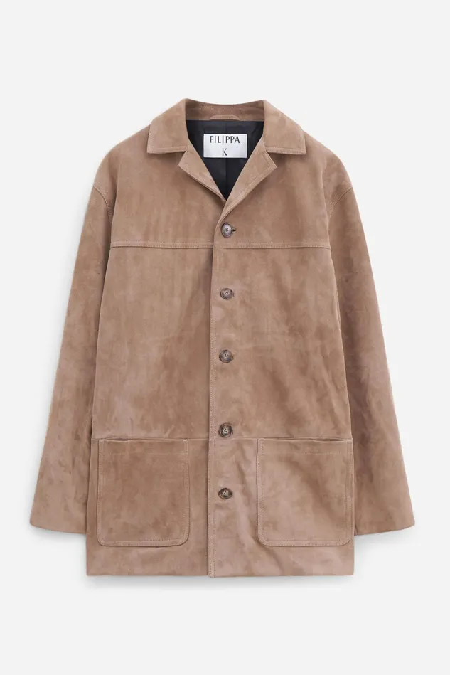 Women Suede Jacket Cognac Brown Filippa K Outerwear