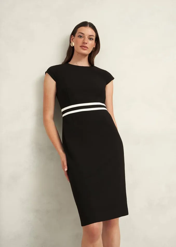 Women Suits and CoOrds Hobbs Harmony Dress Black Ivory