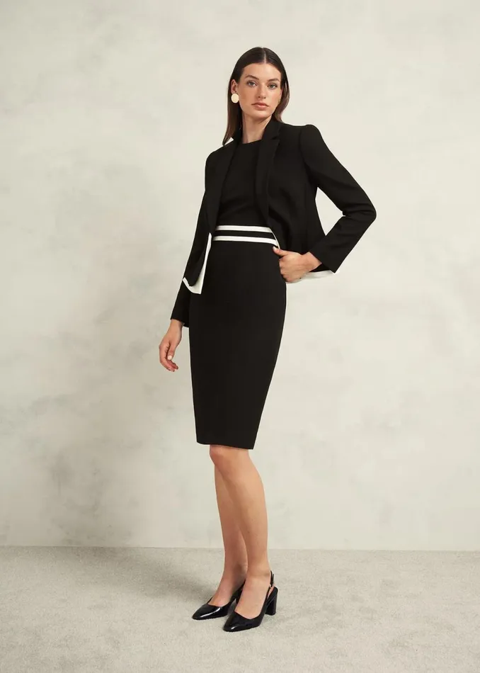Women Suits and CoOrds Hobbs Harmony Dress Black Ivory