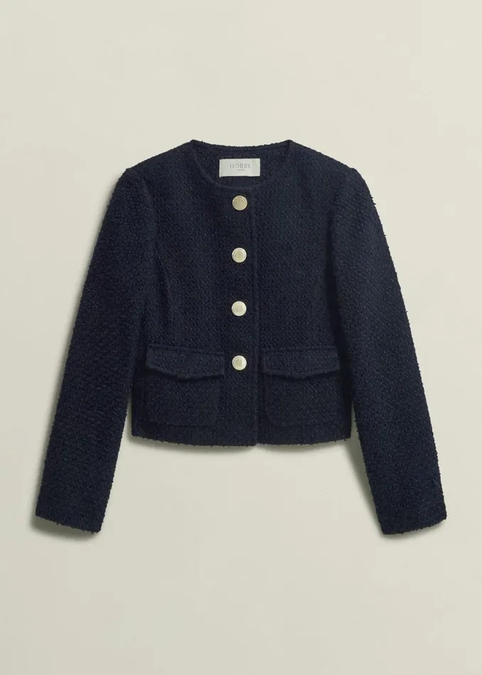 Women Suits and CoOrds Hobbs Marie Jacket With Wool Navy
