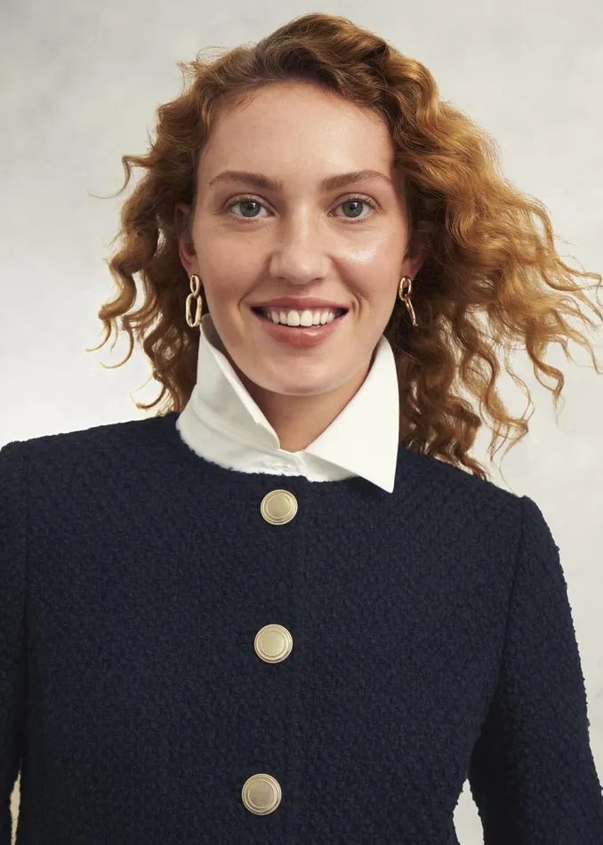 Women Suits and CoOrds Hobbs Marie Jacket With Wool Navy