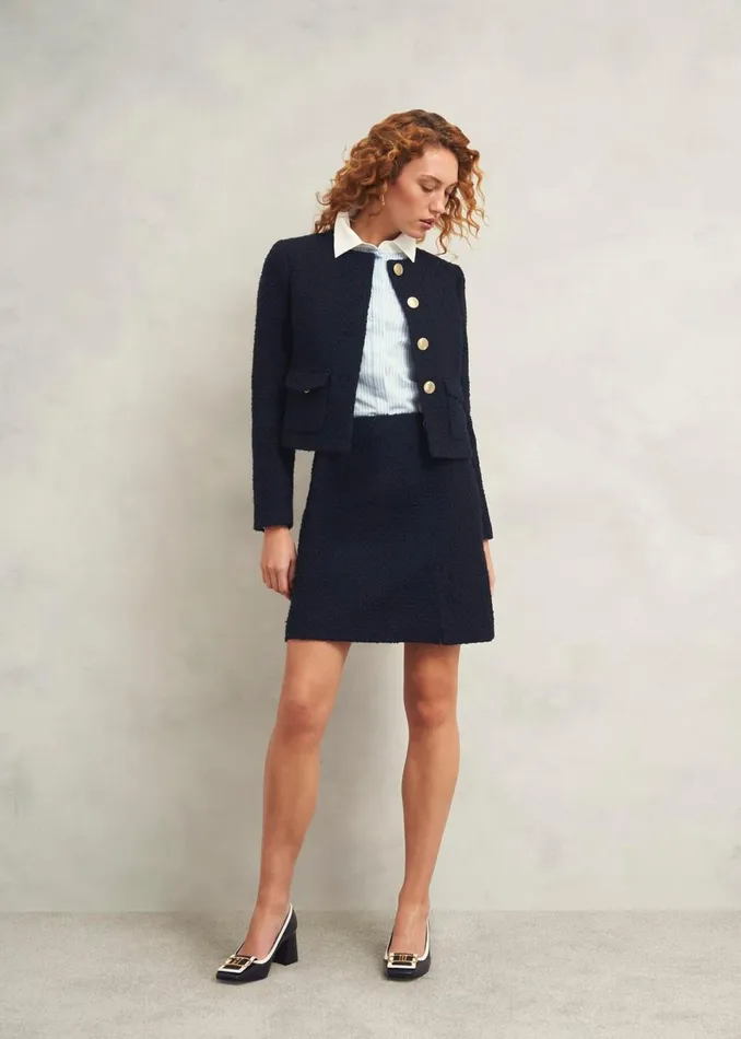Women Suits and CoOrds Hobbs Marie Jacket With Wool Navy