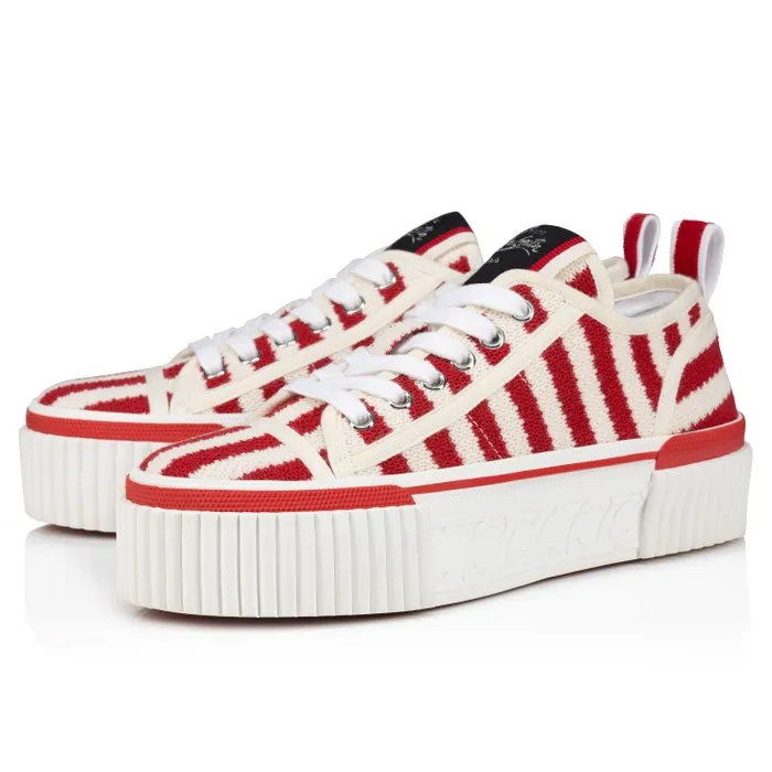 Women Super Pedro 40 Mm Sneakers 8211 Malha Printed Fabric 8211 Loubi Christian Louboutin Sneakers