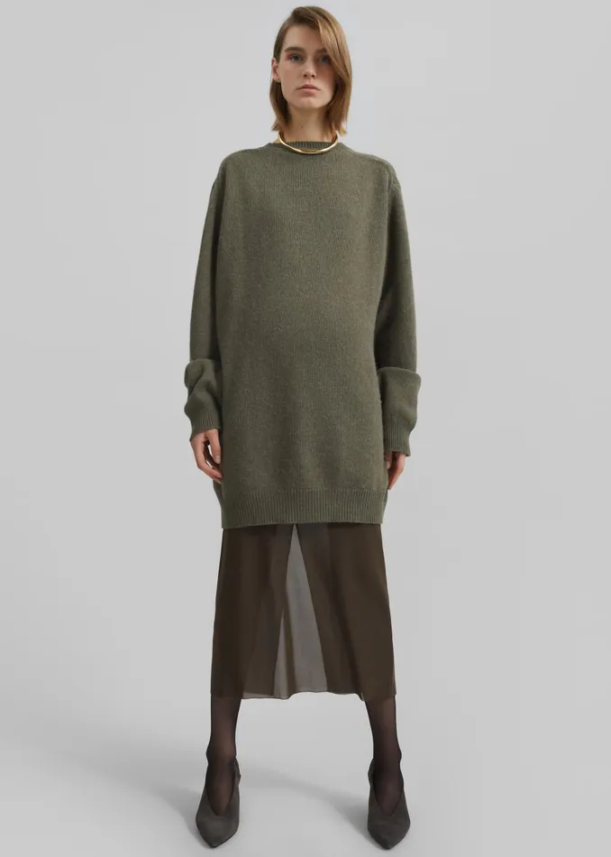 Women Suva Sheer Skirt 8211 Khaki The Frankie Shop Bottoms