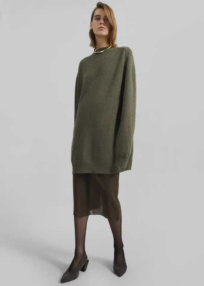 Women Suva Sheer Skirt 8211 Khaki The Frankie Shop Bottoms