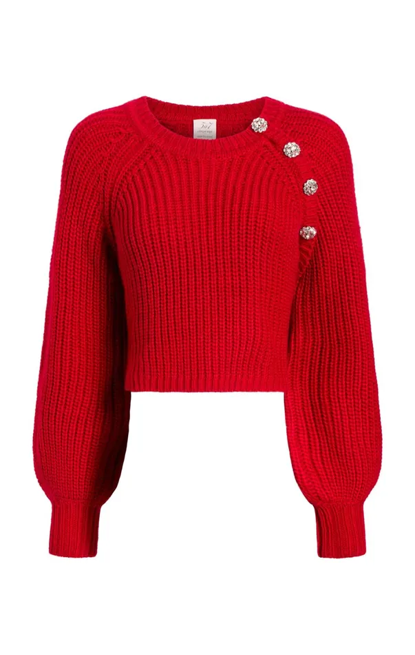 Women Sweaters and Knits Cinq Sept Keren Pullover Red Currant