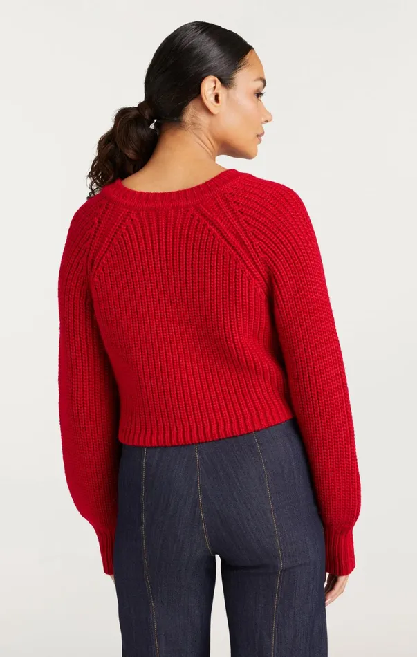Women Sweaters and Knits Cinq Sept Keren Pullover Red Currant