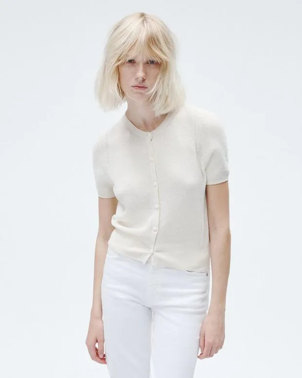 Women Sweaters and Sweatshirts Rag and Bone Dina Cotton Cardigan Ivory