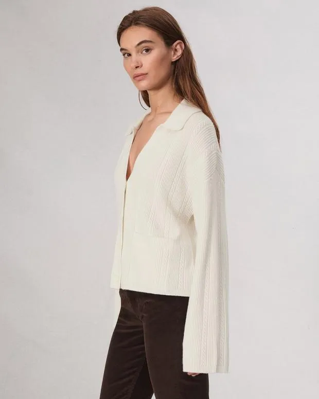 Women Sweaters and Sweatshirts Rag and Bone Maud Cashmere Cardigan Ivory
