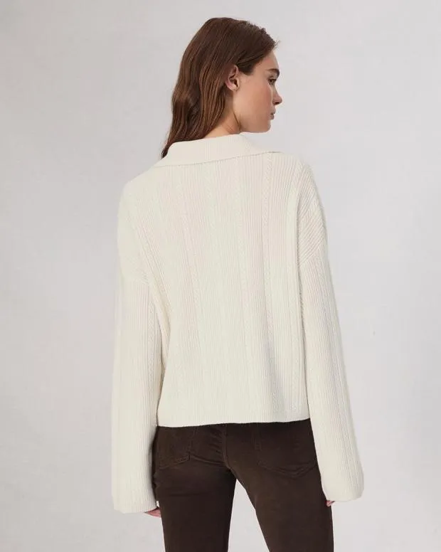 Women Sweaters and Sweatshirts Rag and Bone Maud Cashmere Cardigan Ivory