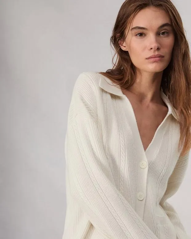 Women Sweaters and Sweatshirts Rag and Bone Maud Cashmere Cardigan Ivory