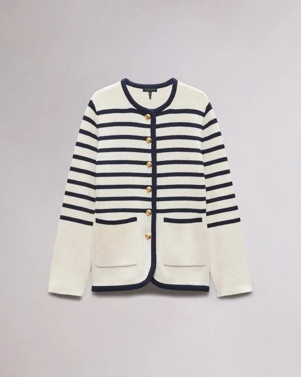 Women Sweaters and Sweatshirts Rag and Bone Nancy Wool Cardigan Ivory