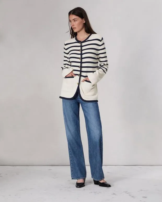 Women Sweaters and Sweatshirts Rag and Bone Nancy Wool Cardigan Ivory