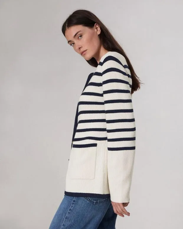 Women Sweaters and Sweatshirts Rag and Bone Nancy Wool Cardigan Ivory