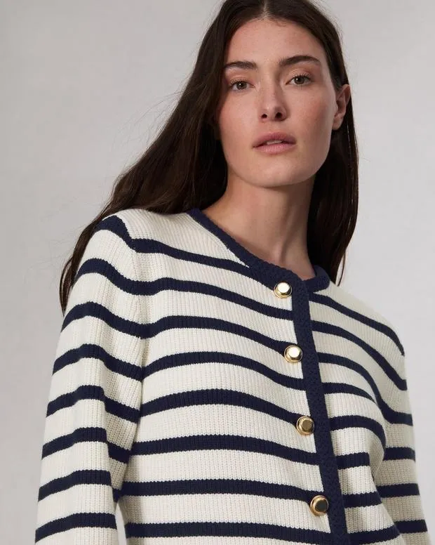 Women Sweaters and Sweatshirts Rag and Bone Nancy Wool Cardigan Ivory
