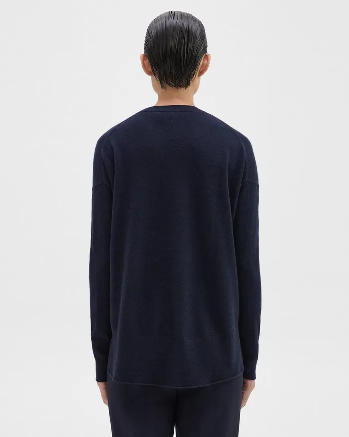 Women Sweaters Cardigans Theory Relaxed Sweater In Cashmere Deep Navy