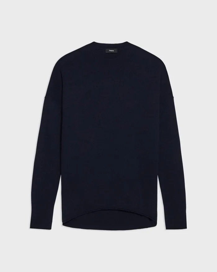 Women Sweaters Cardigans Theory Relaxed Sweater In Cashmere Deep Navy