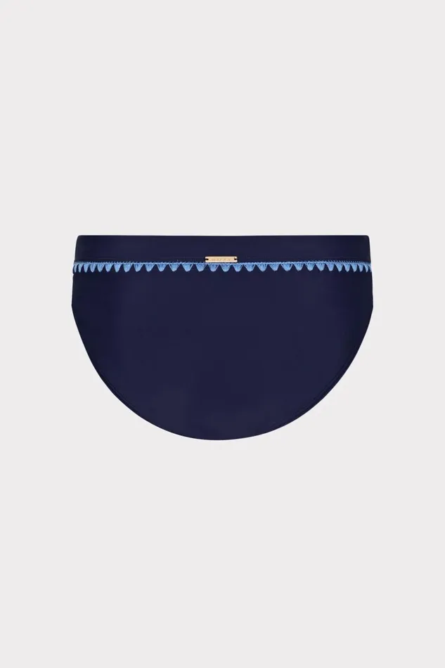 Women Swim and Coverups Milly Crochet Stitch Bikini Bottom Navyblue
