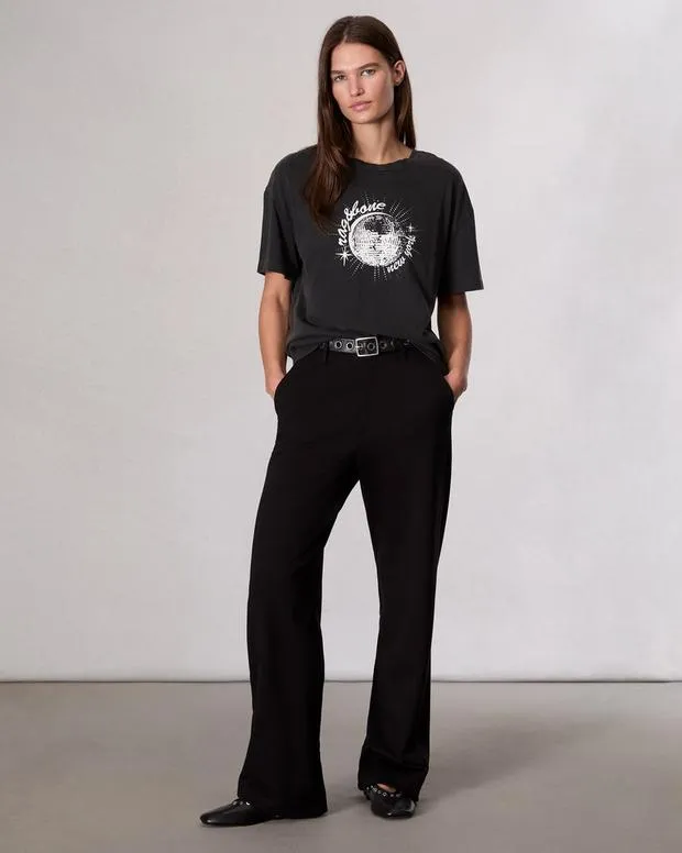 Women TShirts Rag and Bone Disco Boyfriend TShirt Black Multi