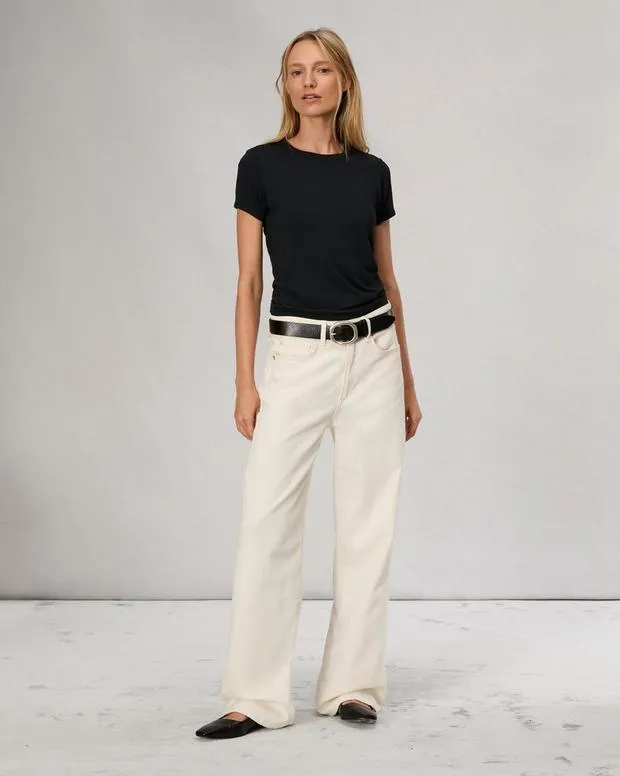 Women TShirts Rag and Bone Luca Baby Tee Black