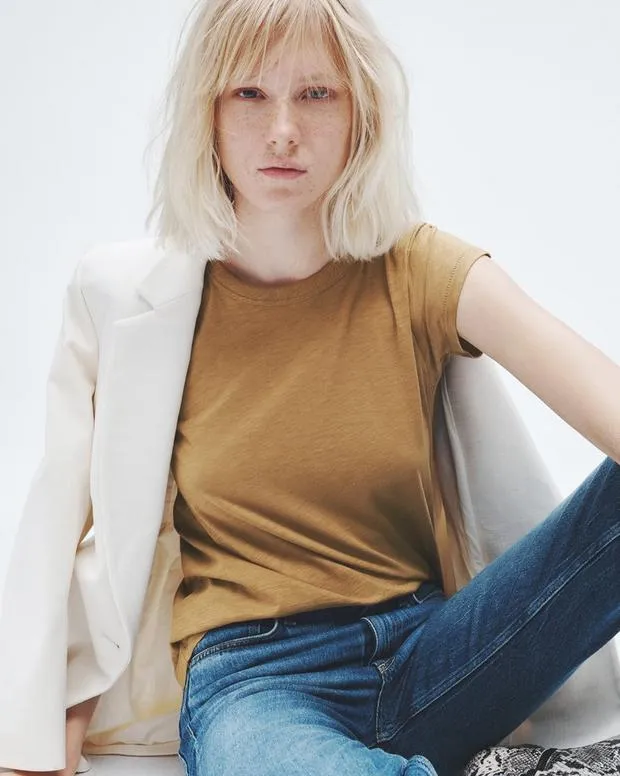 Women TShirts Rag and Bone The Slub Tee Khaki