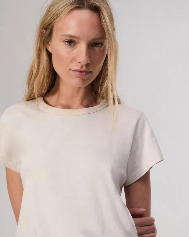 Women TShirts Rag and Bone The Slub Tee Warm Gry