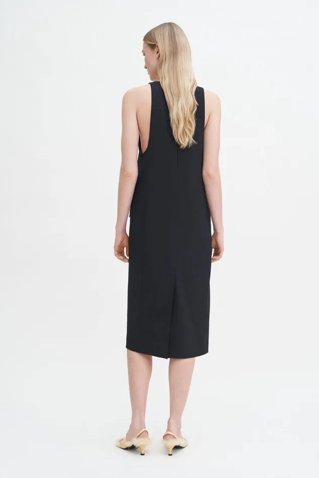 Women Tailored Wool VNeck Dress Black Filippa K Dresses