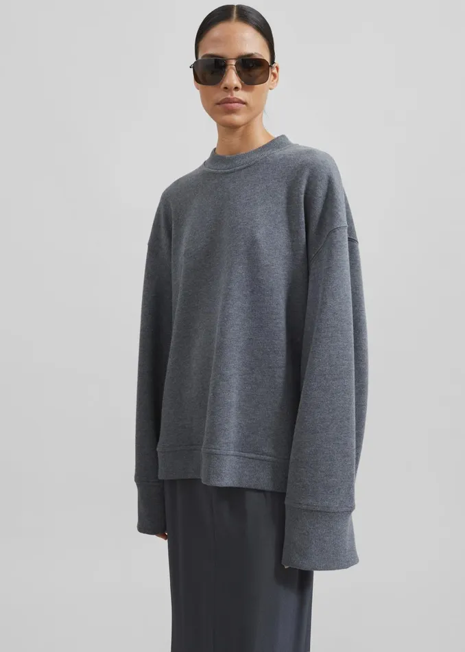 Women Talia Sweatshirt 8211 Dark Grey The Frankie Shop Loungewear