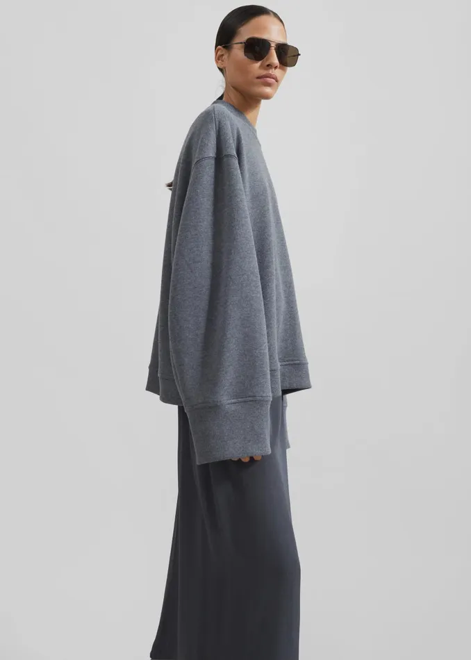 Women Talia Sweatshirt 8211 Dark Grey The Frankie Shop Loungewear