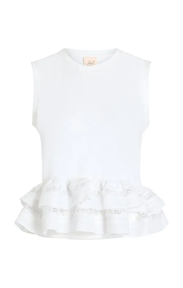 Women Tank Tops and Camisoles Cinq Sept Landri Top White