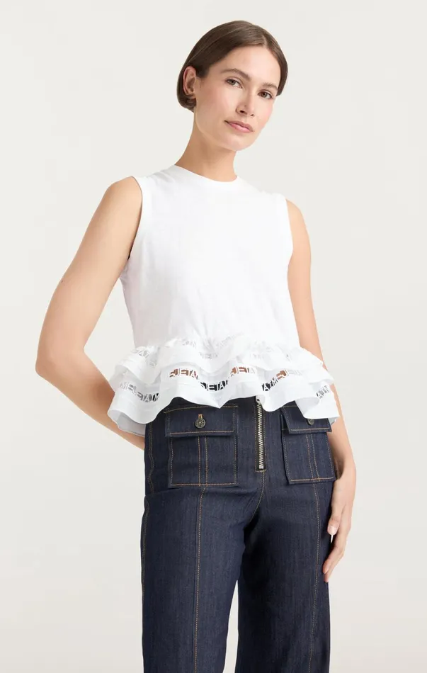 Women Tank Tops and Camisoles Cinq Sept Landri Top White