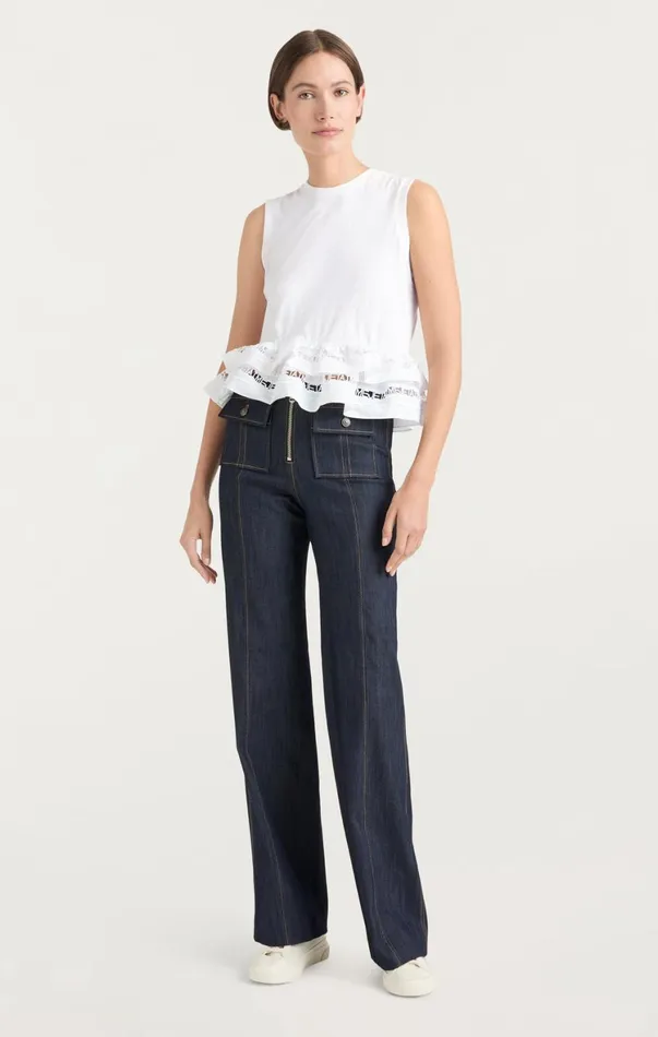 Women Tank Tops and Camisoles Cinq Sept Landri Top White