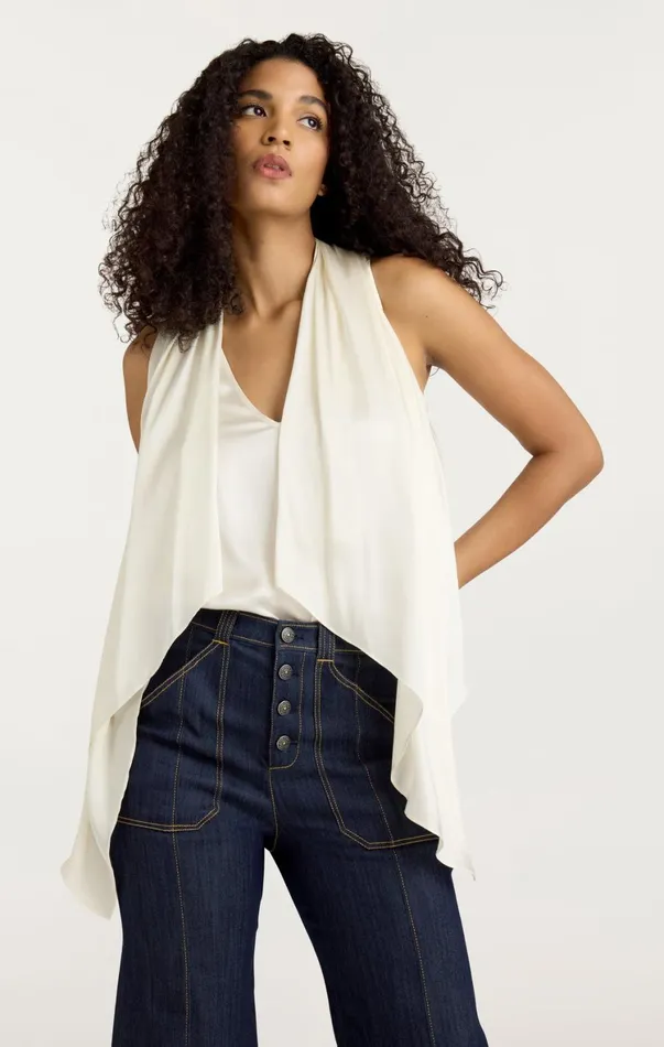 Women Tank Tops and Camisoles Cinq Sept Louella Top Ivory