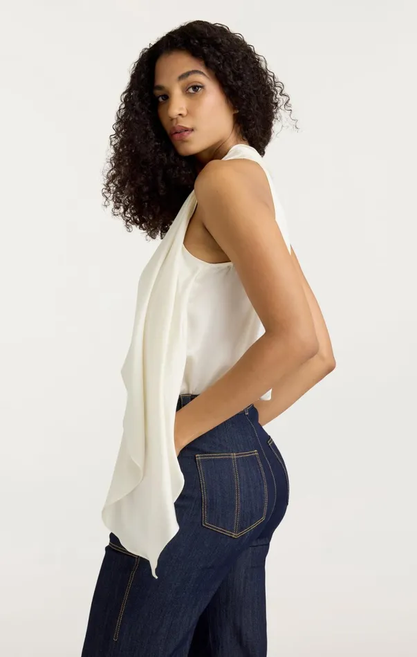 Women Tank Tops and Camisoles Cinq Sept Louella Top Ivory