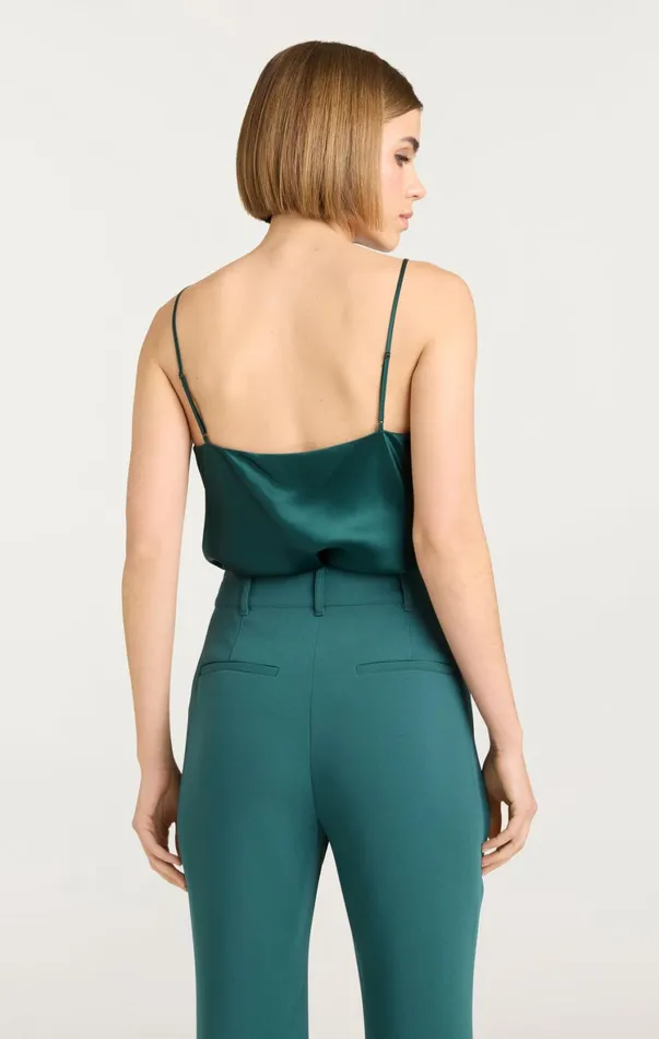 Women Tank Tops and Camisoles Cinq Sept Marta Cami Green Onyx