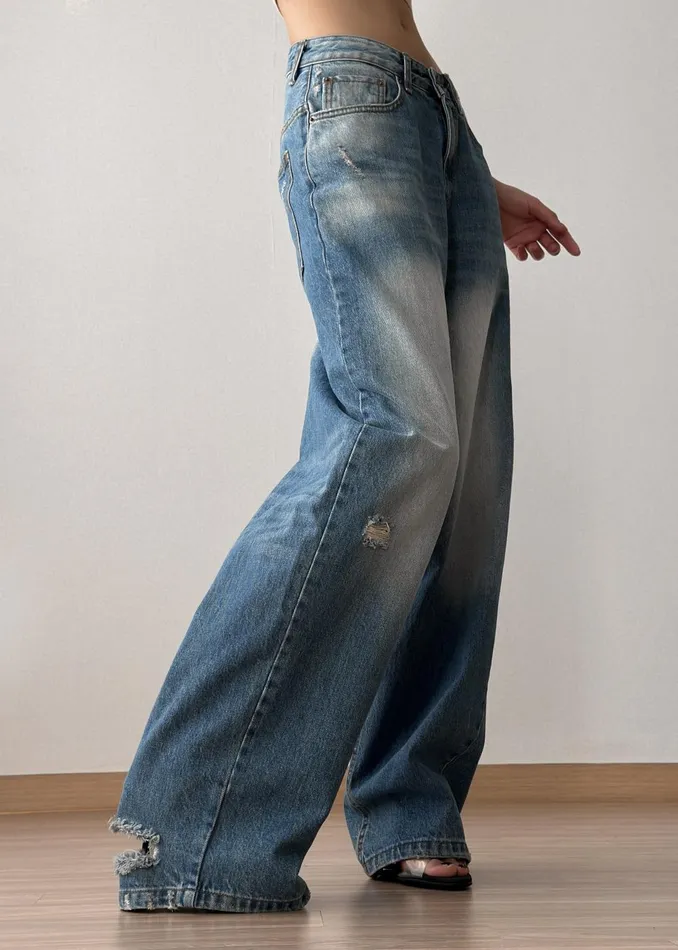 Women Tanner Bleach Jeans 8211 Worn Wash The Frankie Shop Bottoms