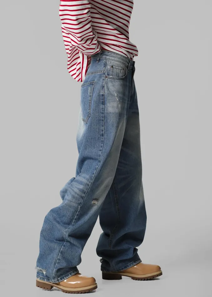 Women Tanner Bleach Jeans 8211 Worn Wash The Frankie Shop Bottoms
