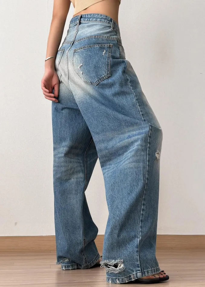 Women Tanner Bleach Jeans 8211 Worn Wash The Frankie Shop Bottoms