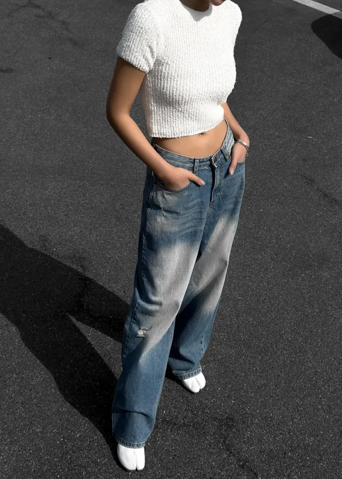 Women Tanner Bleach Jeans 8211 Worn Wash The Frankie Shop Bottoms