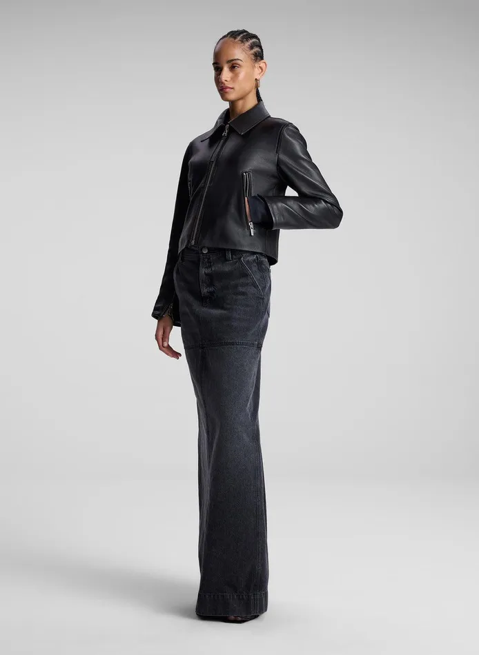 Women Tatum Leather Jacket Black ALC Jackets and Coats