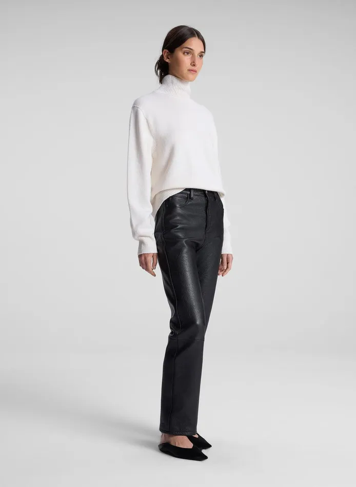 Women Teddy Cashmere Turtleneck Sweater Natural ALC Knitwear