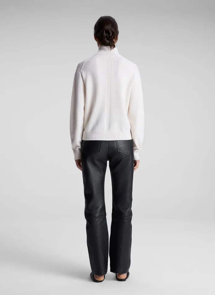 Women Teddy Cashmere Turtleneck Sweater Natural ALC Knitwear