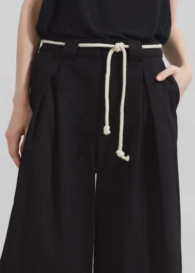 Women The Garment Cassano Wide Pants 8211 Black The Frankie Shop Bottoms