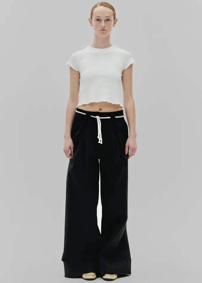 Women The Garment Cassano Wide Pants 8211 Black The Frankie Shop Bottoms