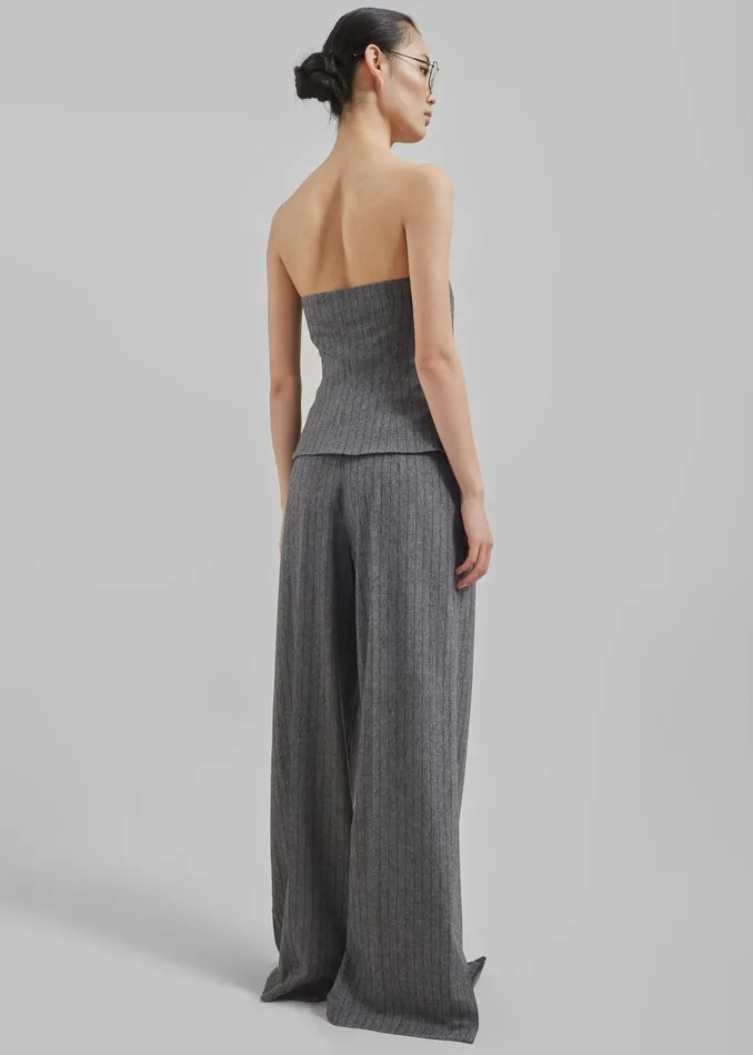Women The Garment Tilda Tube Top 8211 GreyBlack Stripe The Frankie Shop Tops